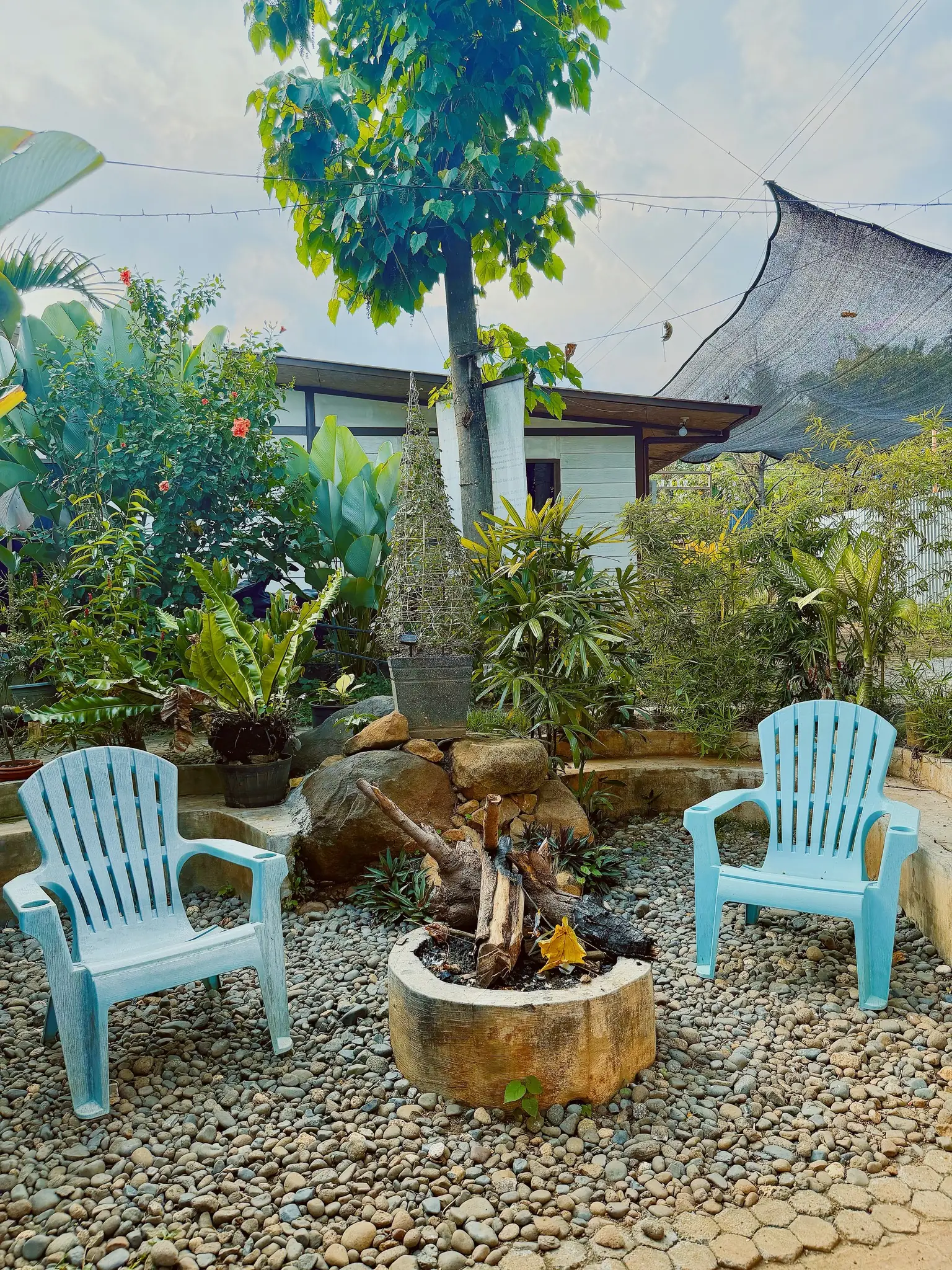 Bonfire pit at Villa D'Eliz